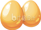 手绘黄色鸡蛋