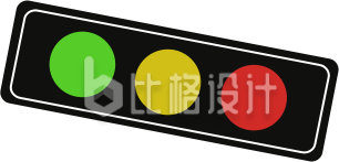 红绿灯手绘简约