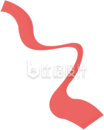 丝带红色氛围装饰