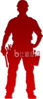 工人手绘剪影