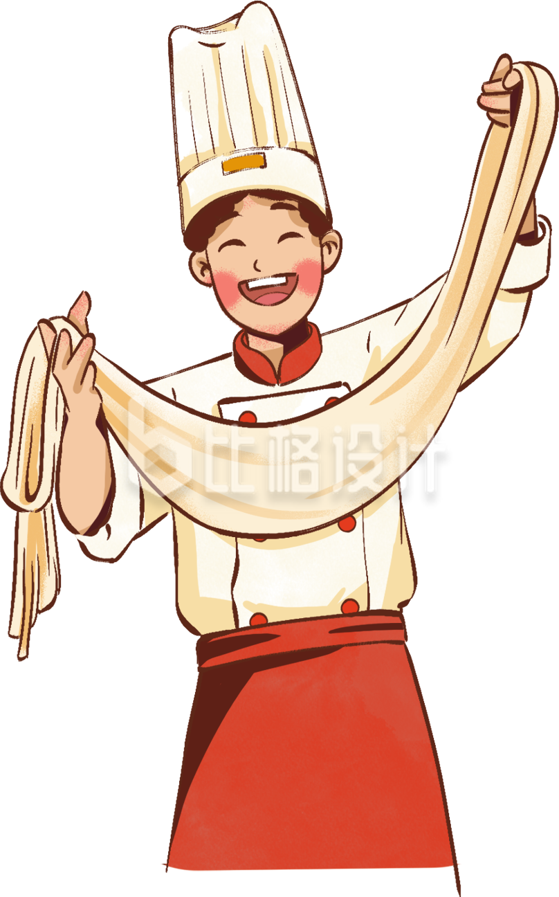 厨师手绘插画