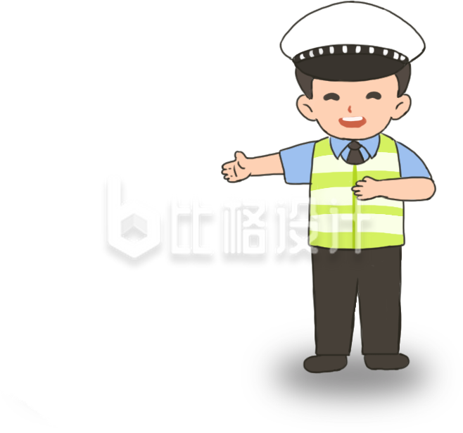 交警卡通手绘