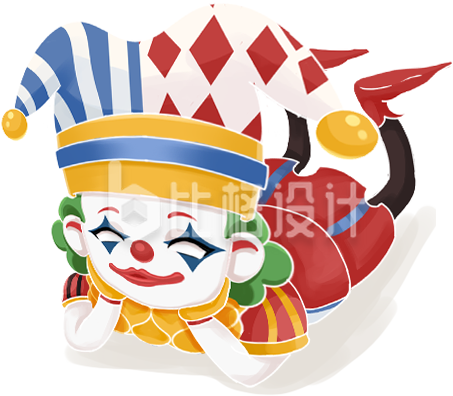 小丑趣味手绘