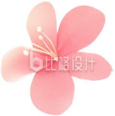 粉色手绘花朵
