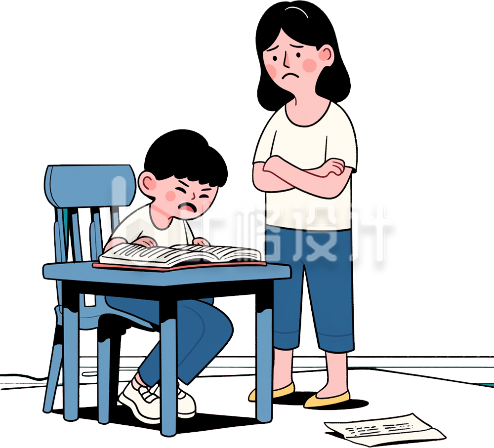 妈妈陪伴孩子学习