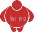 减肥运动健康肥胖手绘插画