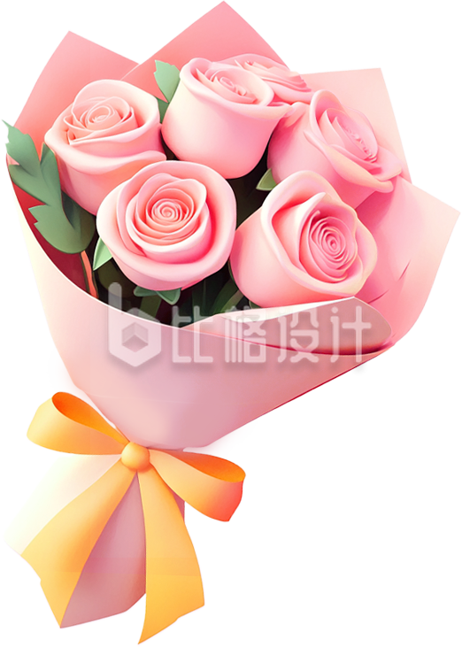 粉色玫瑰花束