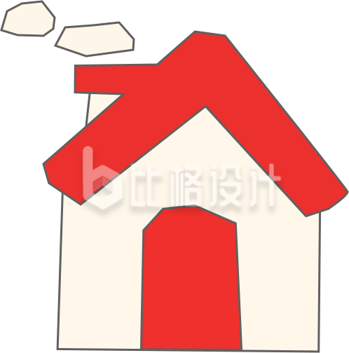 房屋建筑手绘插画