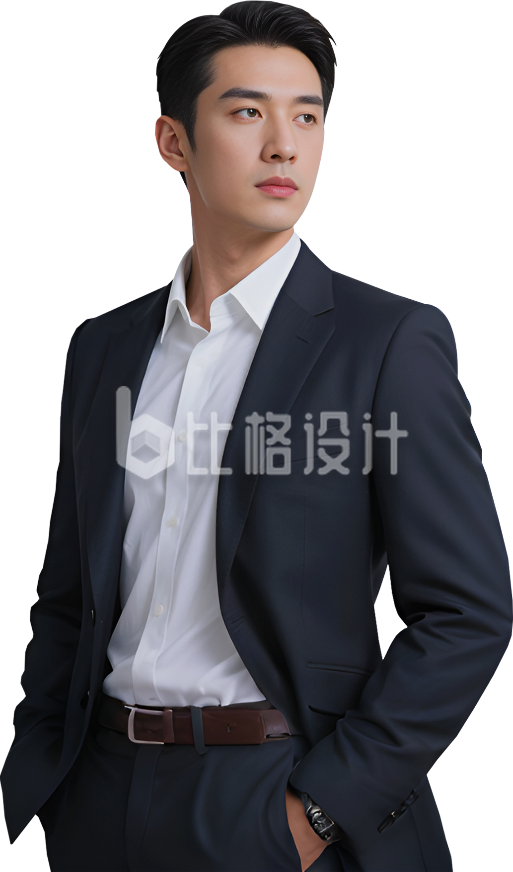 总裁男性西装实景免抠图片