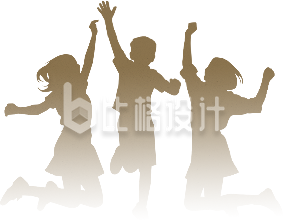 大学生剪影学生插画