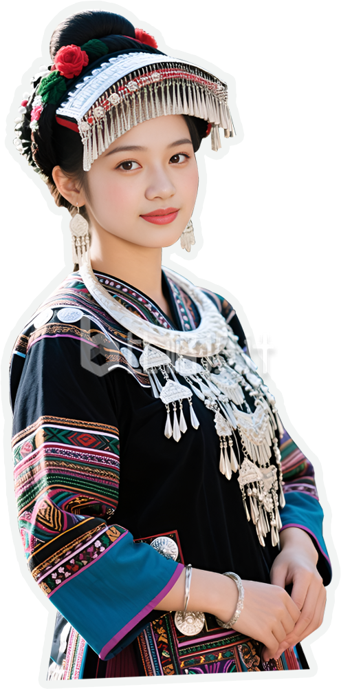 少数民族女性实景免抠图片