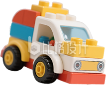 玩具积木车实景