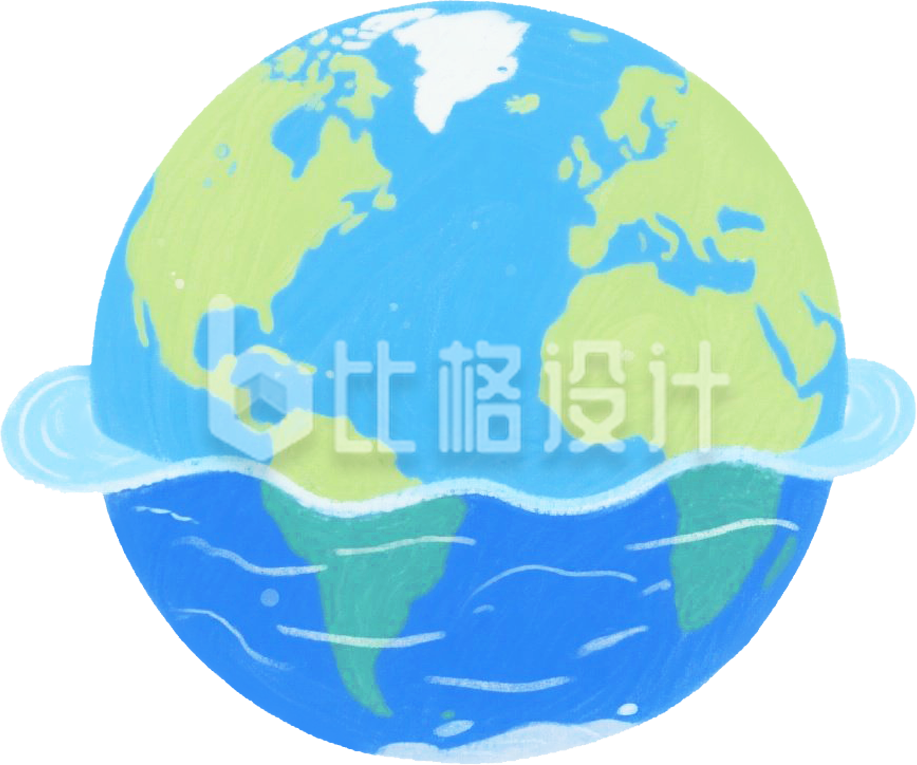 手绘地球