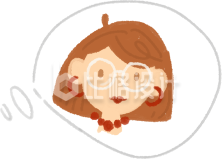 年轻女性漂亮手绘插画