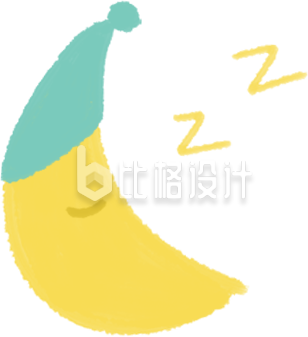 月亮手绘插画晚上
