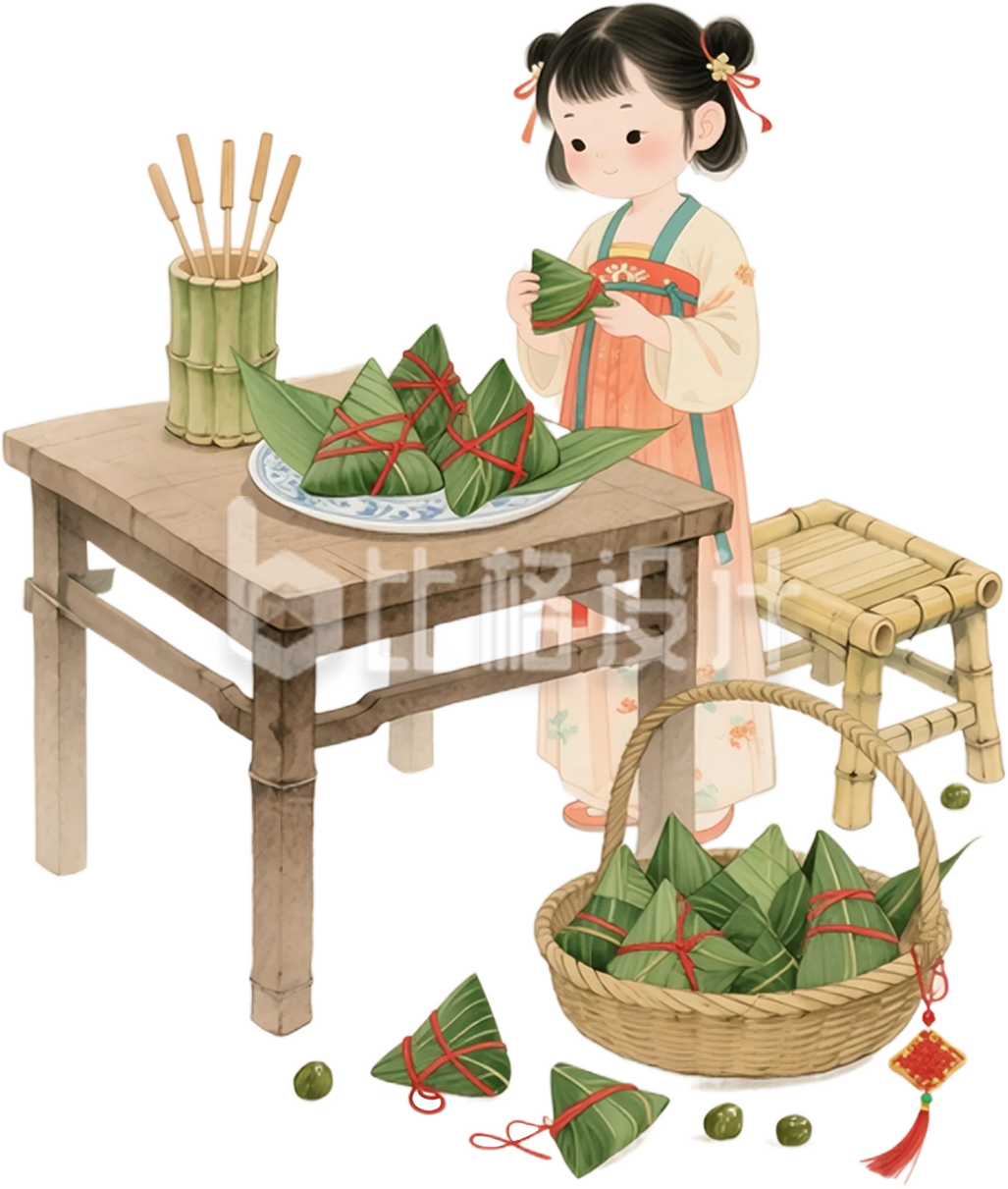 端午节包粽子