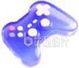 3D蓝紫色游戏手柄