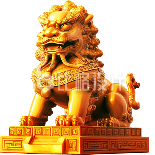 金色石狮子