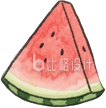 西瓜水果手绘插画