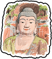手绘乐山大佛