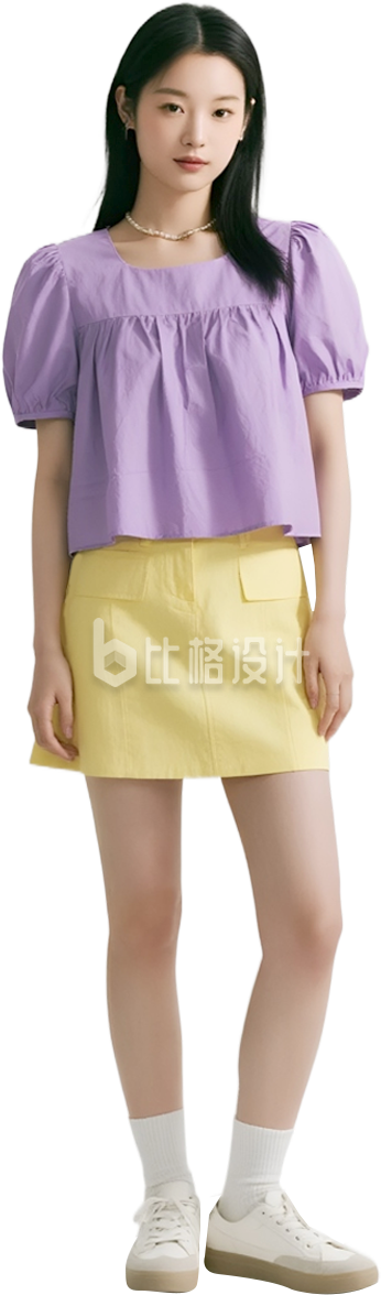 美少女人物穿搭模特免抠图片
