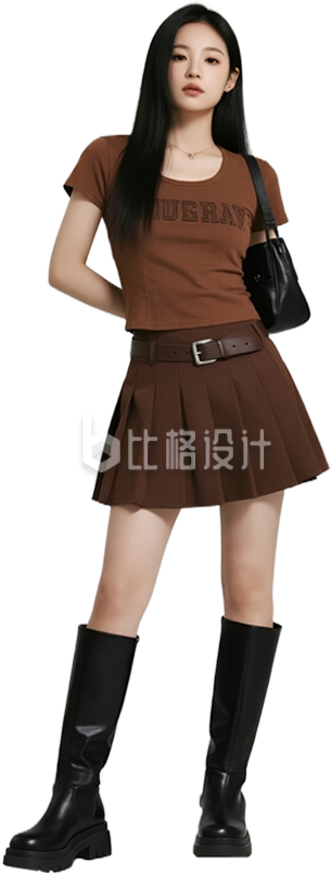 美少女人物穿搭模特免抠图片
