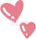 爱心粉色插画