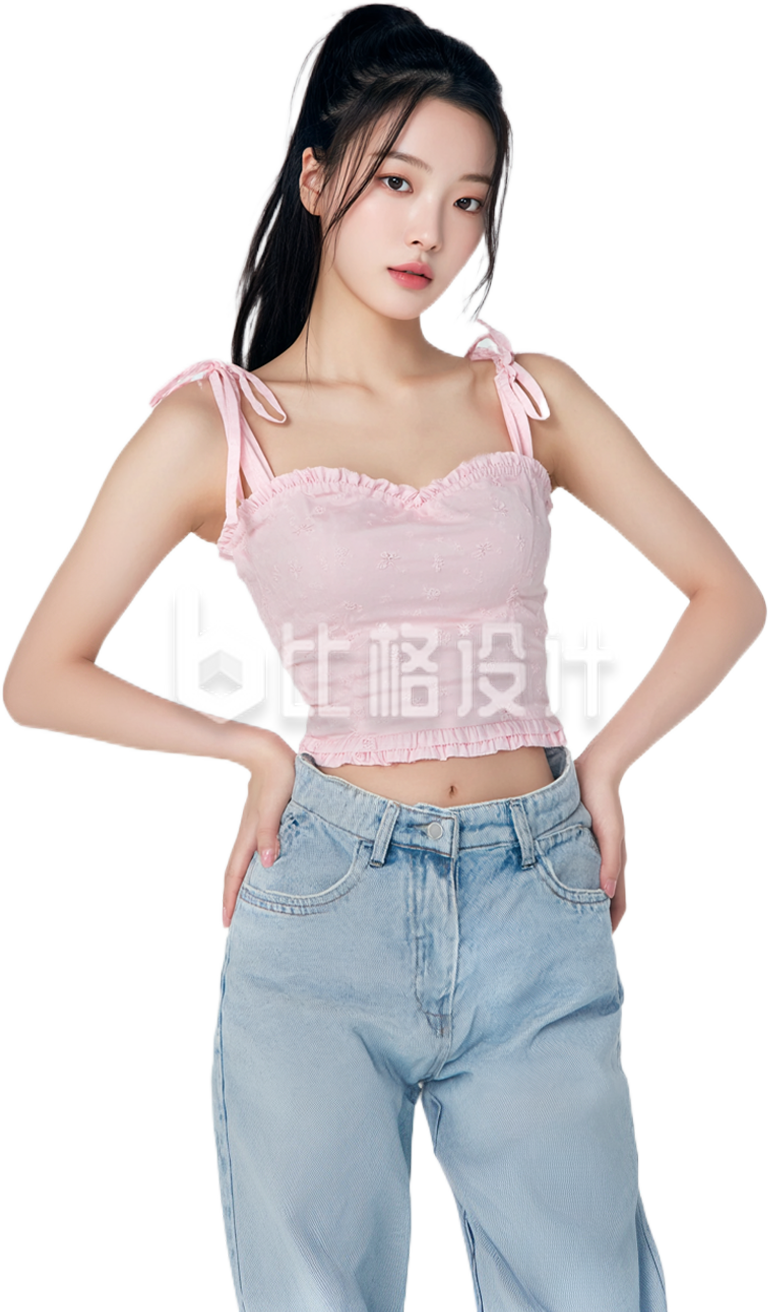 美少女人物穿搭模特免抠图片