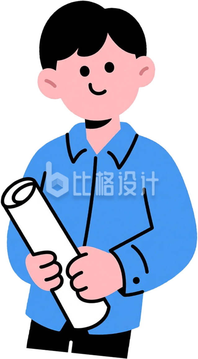 男性职场面试人物手绘插画 男性职场面试人物手绘插画