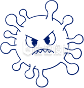 手绘病毒线稿