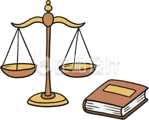 手绘天平天秤书籍