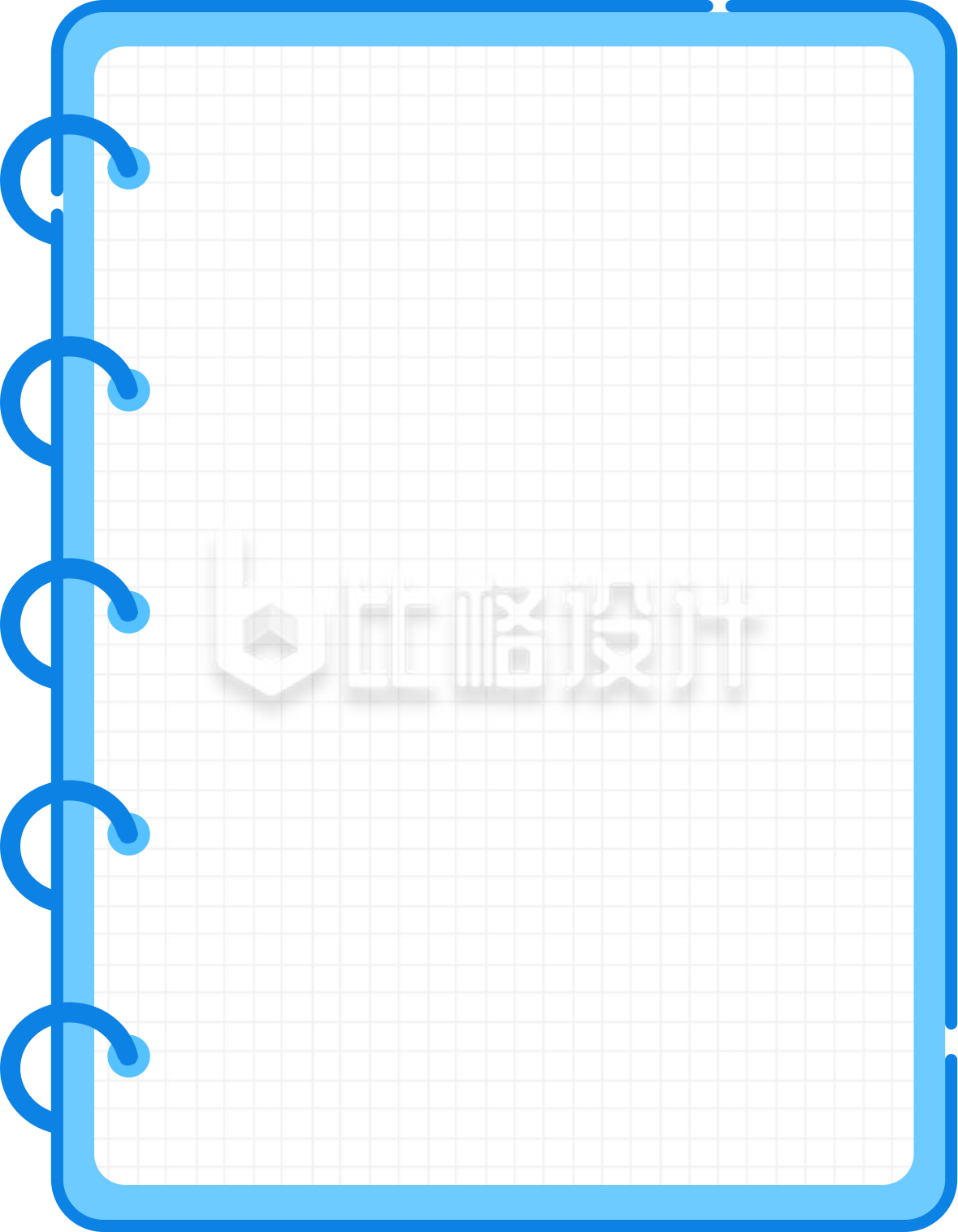 手绘蓝色线圈本