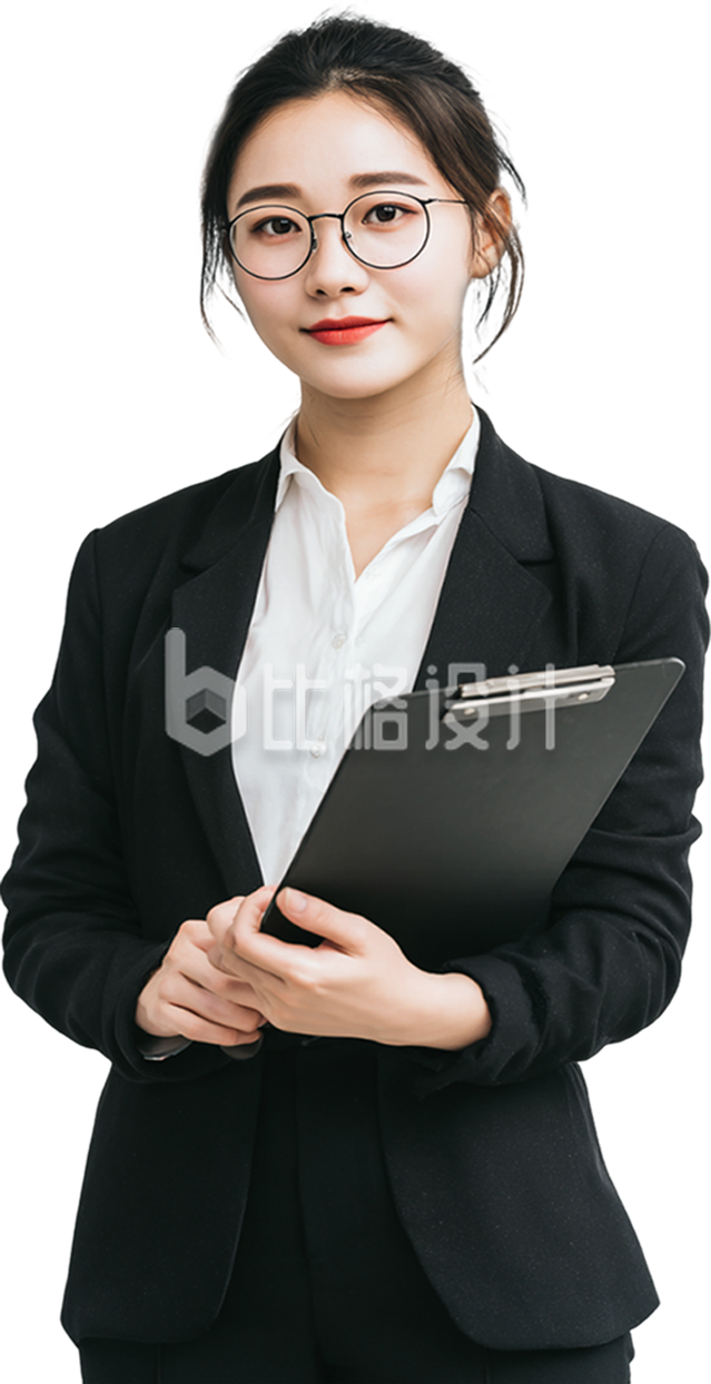 职场女性穿西装人物免抠图片