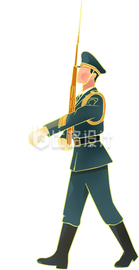 军人简笔插画