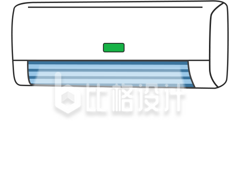 手绘白色空调