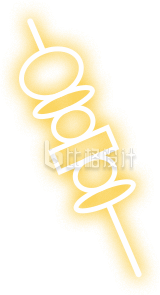 烧烤美食线条黄色手绘