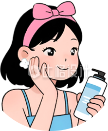 女性护肤美容手绘