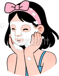 女性护肤手绘美容