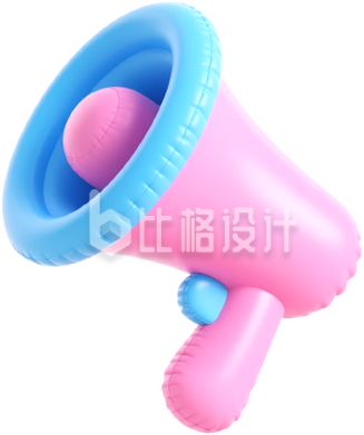喇叭3D宣传手绘