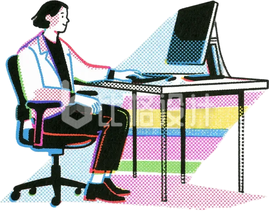 正在办公的女生