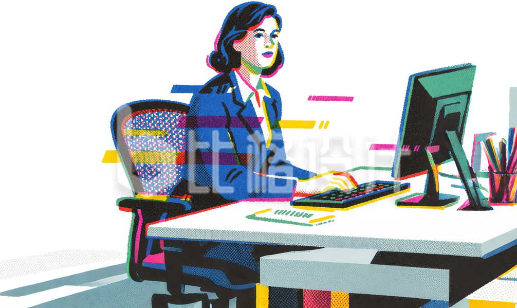 办公的女生