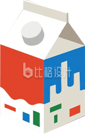 手绘盒装牛奶