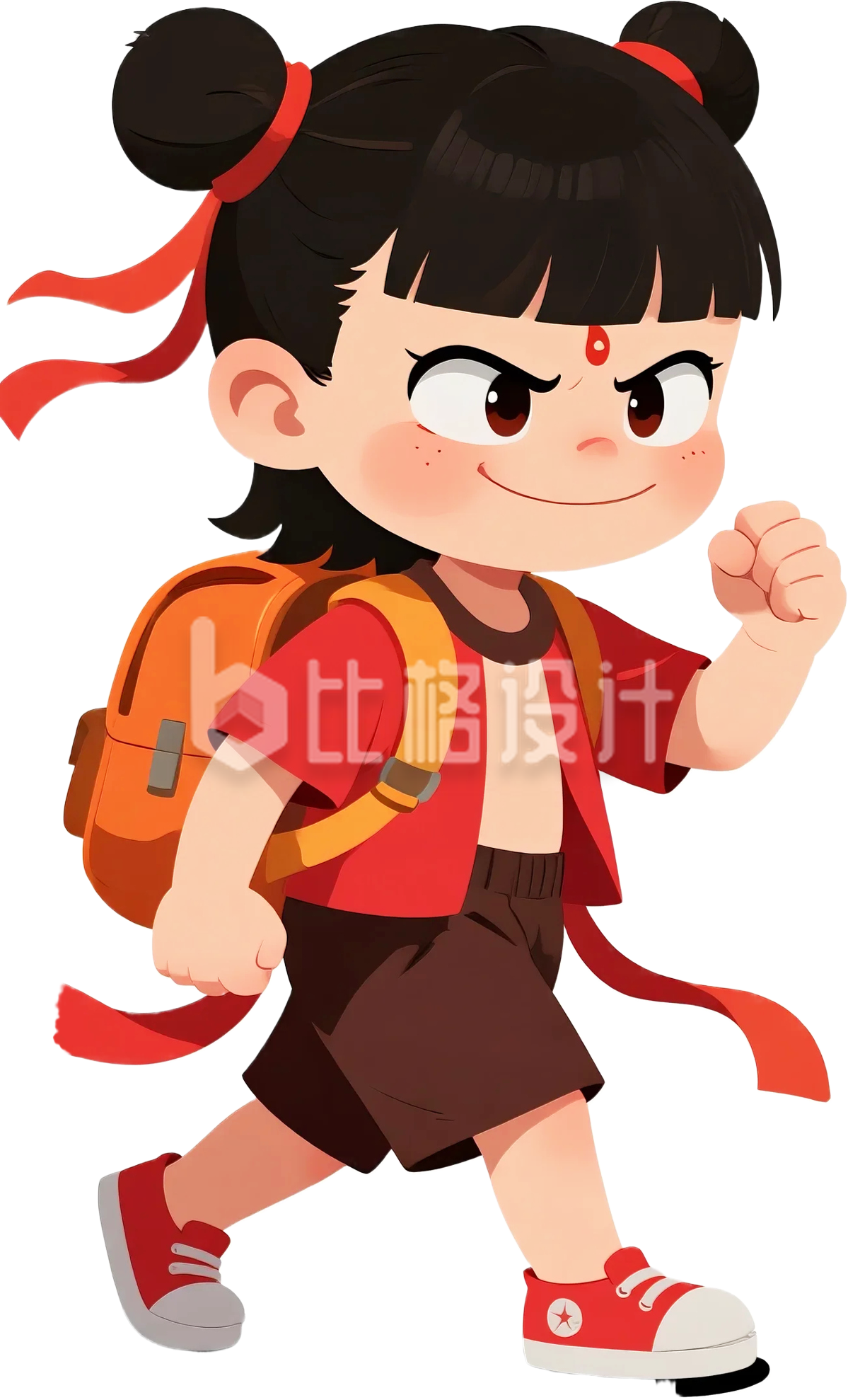 手绘卡通哪吒