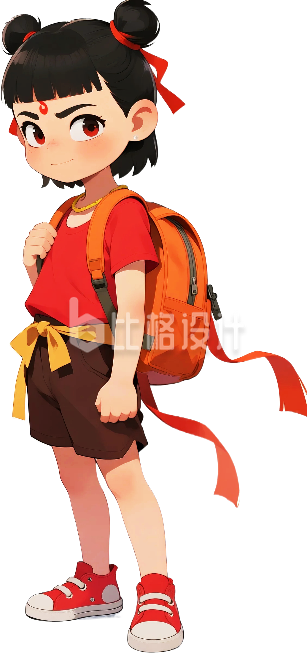 手绘卡通哪吒
