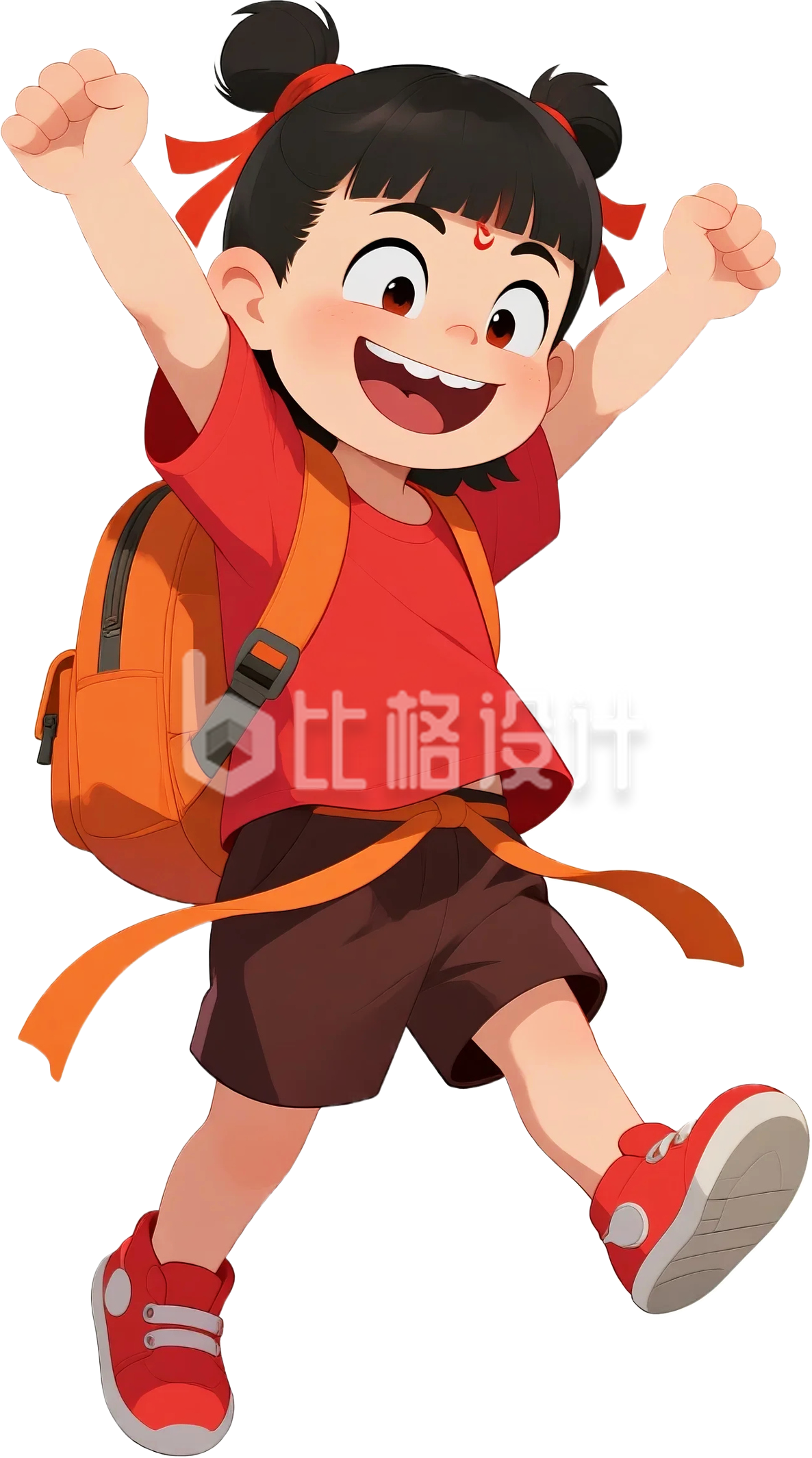 手绘卡通哪吒