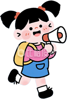 手绘粉色小女孩