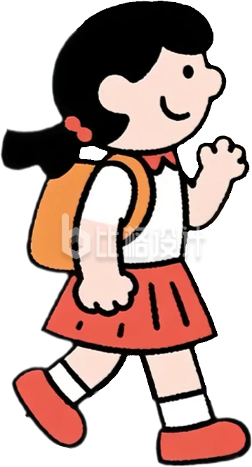 手绘卡通小女孩
