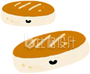 美食面包糕点手绘