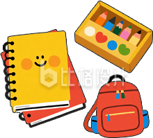 手绘书本书包