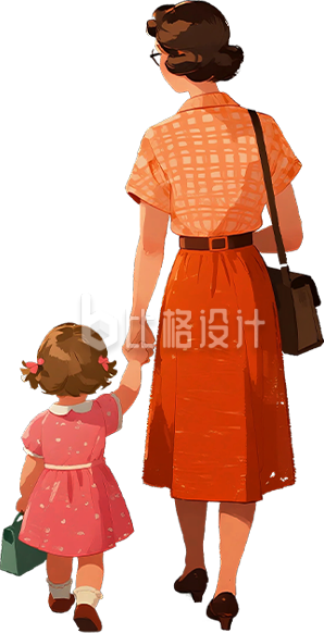 手绘师生母女